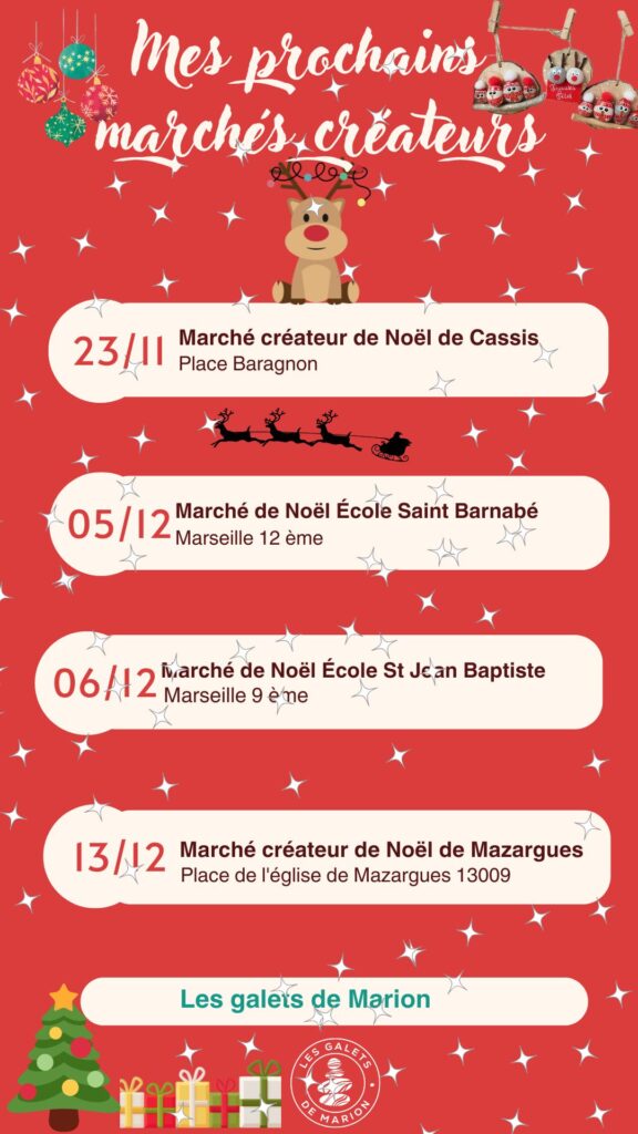 Dates marchés créateurs artisaux Noël 2025