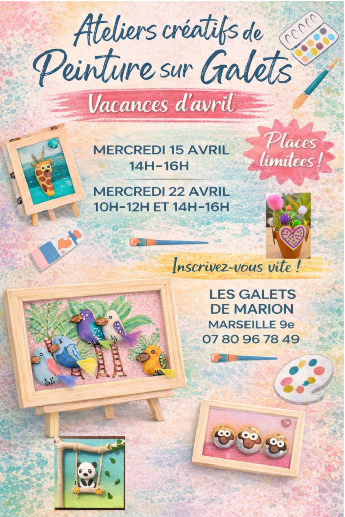 les mercredis créatifs de epintures sur galets à Marseille 9